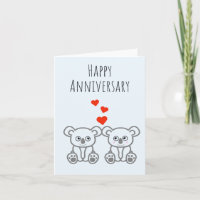 Cute Koala Bear Couple-Happy Anniversary