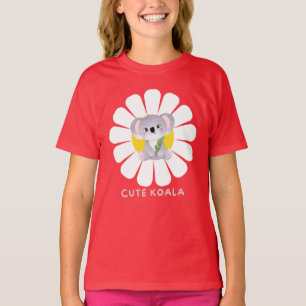 Cute koala Bear daisy flower Zoo Animal Love T-Shirt