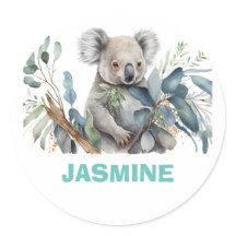 Cute koala  bear ,eucalyptus 