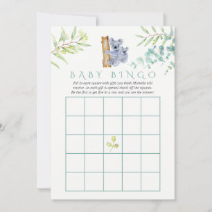 Cute Koala Bear Eucalyptus Leaves Baby Bingo