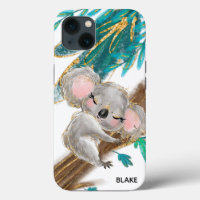 Cute Koala Bear Foliage Name iPhone / iPad case
