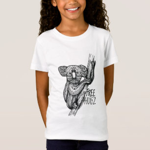 Cute KOALA Bear Free Hugz Hugs Mandala Doodle Art T-Shirt