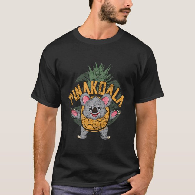 Cute Koala Bear Funny Animal Gift Idea Pinapple Ko T-Shirt (Front)