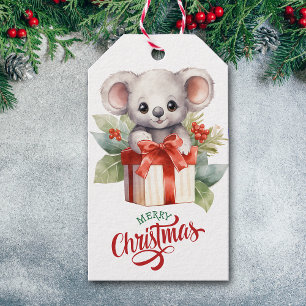 Cute Koala Bear Gift Package Christmas Tags