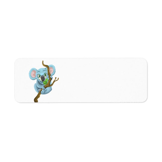 Cute koala Bear Hanging On Tree Branch (Front)