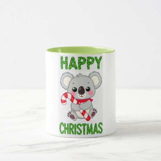 Cute Koala Bear Happy Christmas  Mug (Center)