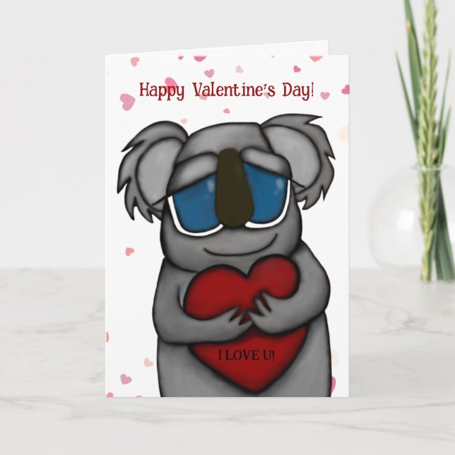 Cute Koala Bear Holiday Card (Front)