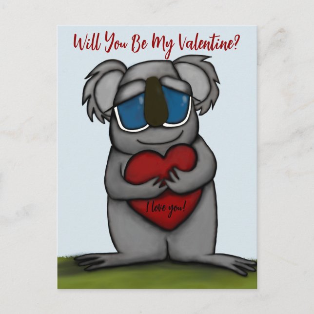 Cute Koala Bear Holiday Postcard (Front)