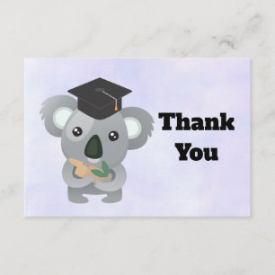 Cute Koala Bear in Graduation Cap Thank You