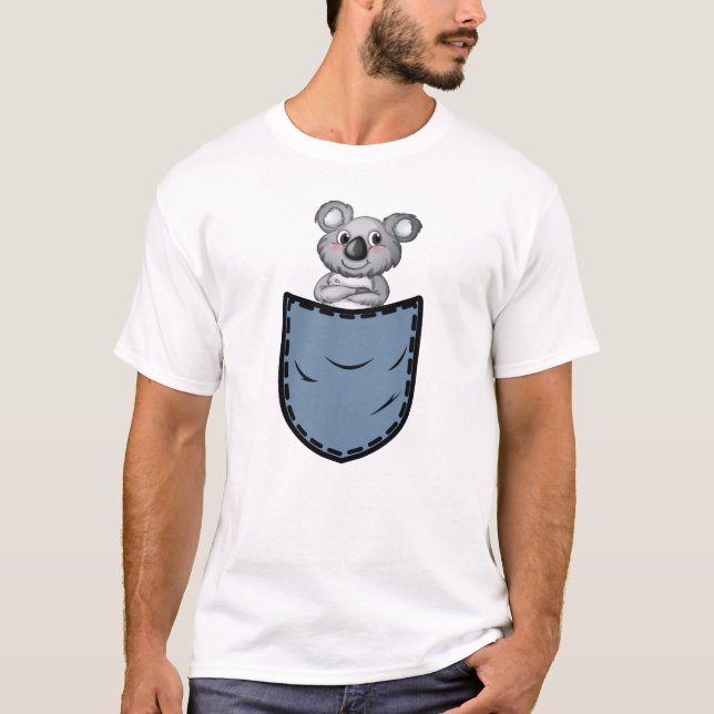 Cute koala bear in pocket Men T-Shirt (Front)