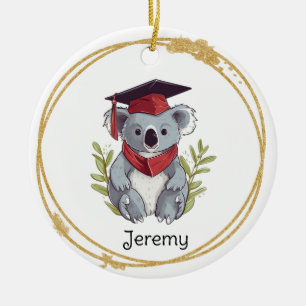 Cute Koala Bear Kindergarten Graduate Ceramic Tree Decoration