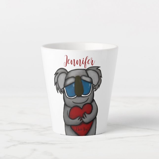 Cute Koala Bear Latte Mug (Front)