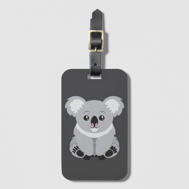 Cute Koala Bear Luggage Tag (Front Vertical)