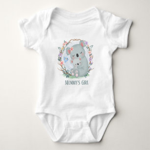 Cute koala bear Mummy add text Baby Bodysuit