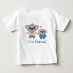 Cute Koala Bear Mummy and Child Baby T-Shirt