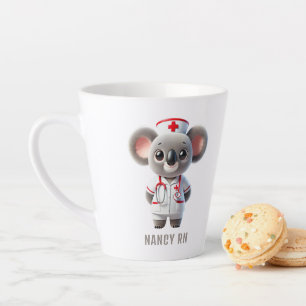 Cute Koala Bear Nurse Personalised Latte Mug