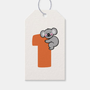Cute Koala Bear One Sweet Year 1st Birthday Gift Tags