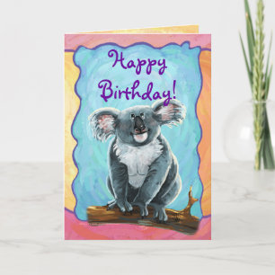 Cute Koala Bear Party Center Card