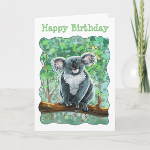 Cute Koala Bear Party Centre Card