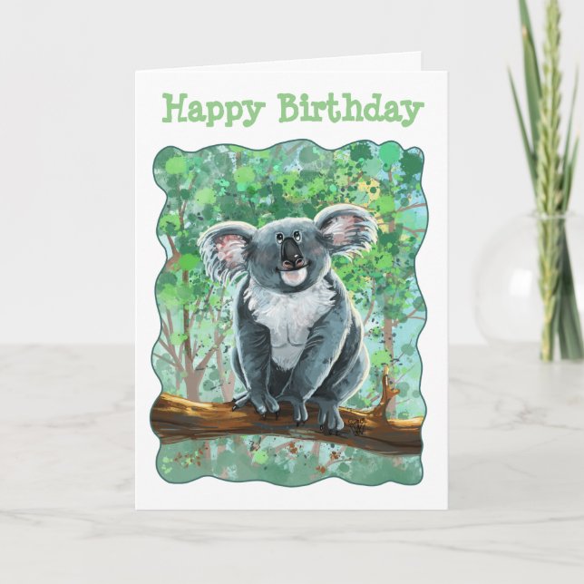 Cute Koala Bear Party Centre Card (Front)
