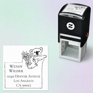 Cute Koala Bear Self Inking Return Address Stamp