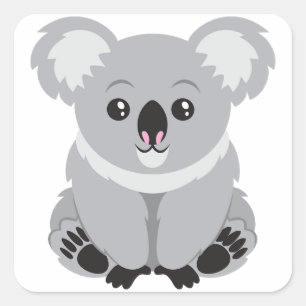Cute Koala Bear Square Sticker