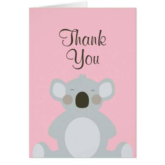 Cute Koala Bear Thank You Card