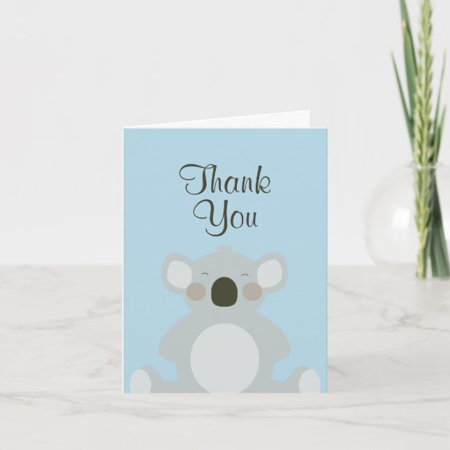 Cute Koala Bear Thank You Card (Front)