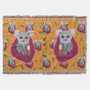 Cute Koala Bear Throw Blanket