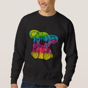Cute Koala Bear Tie Dye Graphic Sweatshirt