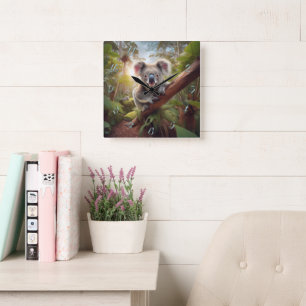 Cute Koala Bear Wall Clock