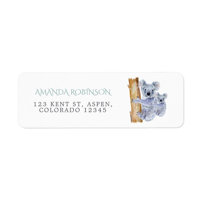 Cute Koala Bears Baby Shower (Front)