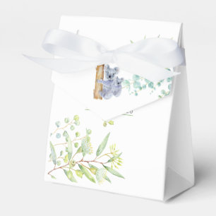 Cute Koala Bears Eucalyptus Leaves Baby Shower Favour Box