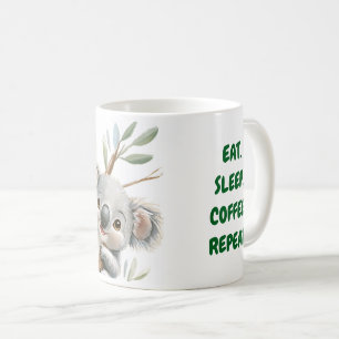 Cute Koala Bears Mug with Message, Funny Gift