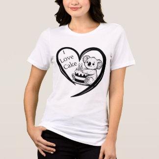 Cute Koala Birthday Cake Love Tri-Blend Shirt