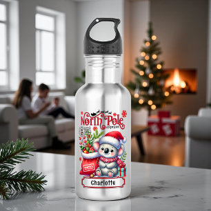 Cute Koala Chirstmas Personalised Name 532 Ml Water Bottle