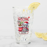 Cute Koala Chirstmas Personalised Name Glass<br><div class="desc">Cute Koala Chirstmas Personalised Name Holiday Drinking Glass features a cute Koala wearing a Santa hat and scarf with a Santa sack. Perfect for Christmas gifts,  Christmas parties and holiday celebrations,  birthdays and more. Created by Evco Studio www.zazzle.com/store/evcostudio</div>