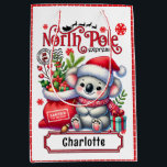 Cute Koala Chirstmas Personalised Name Medium Gift Bag<br><div class="desc">Cute Koala Chirstmas Personalised Name Holiday Gift Bag features a cute Koala wearing a Santa hat and scarf with a Santa sack. Perfect for Christmas gifts,  Christmas parties and holiday celebrations,  birthdays and more. Created by Evco Studio www.zazzle.com/store/evcostudio</div>