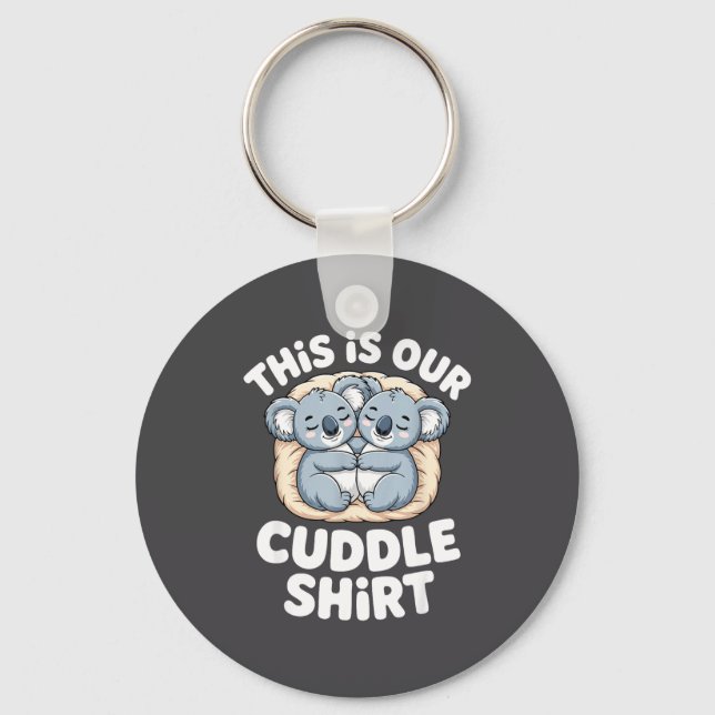 Cute Koala Couple Nest This Is Our Cuddle  Key Ring (Front)