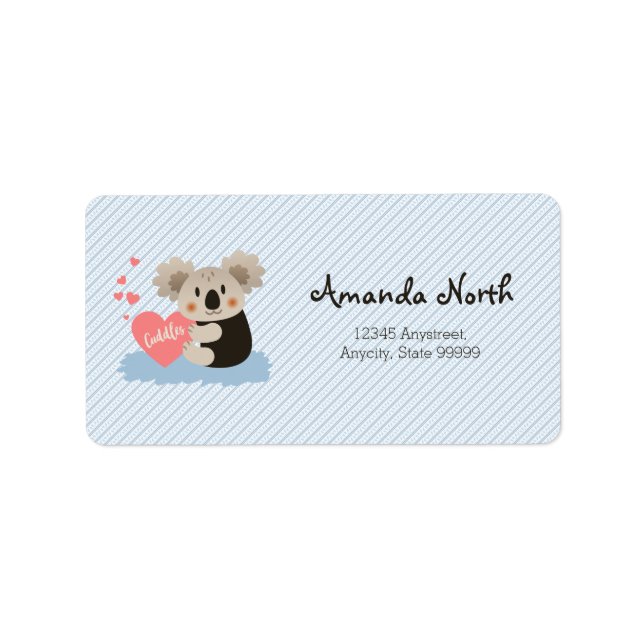 Cute Koala Cuddles ID386 Label (Front)