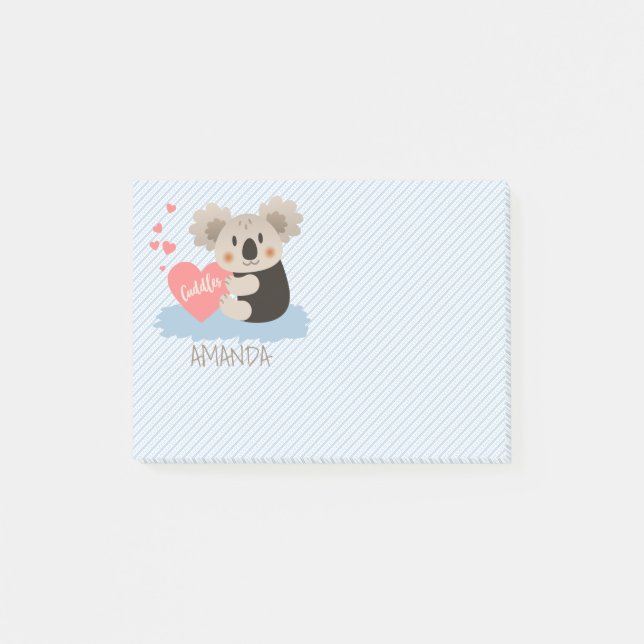 Cute Koala Cuddles ID386 Post-it Notes (Front)