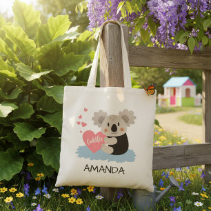 Cute Koala Cuddles ID386 Tote Bag