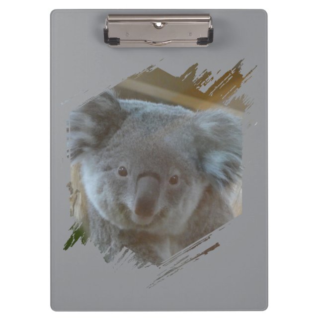 Cute Koala Cust. BG Clipboard  (Front)