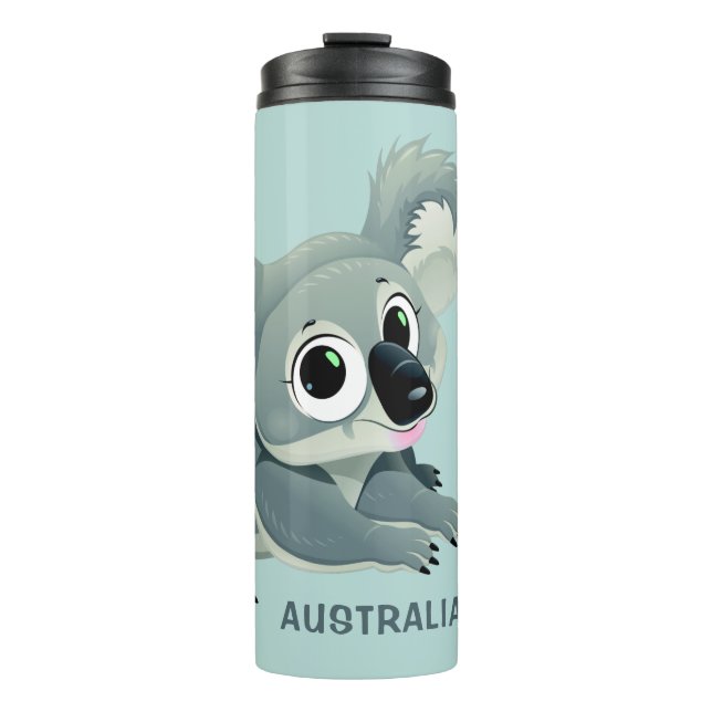 Cute Koala custom name & text tumbler (Front)