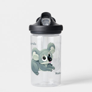 Cute Koala custom name Water Bottle