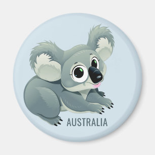 Cute Koala custom text magnet