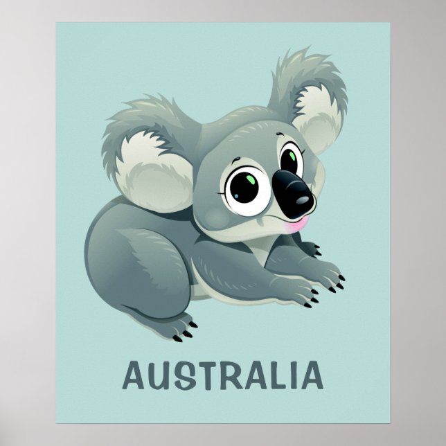 Cute Koala custom text poster (Front)