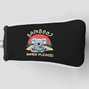 Cute Koala eating Ramen Vintage Sunshine Golf Head Cover
