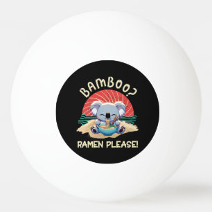 Cute Koala eating Ramen Vintage Sunshine Ping Pong Ball