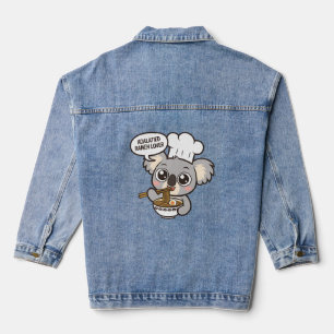 Cute Koala enjoying Ramen Denim Jacket